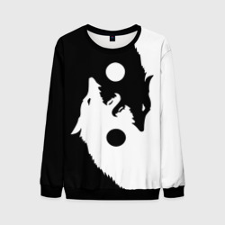 Мужской свитшот 3D Инь-Ян волки
