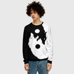 Мужской свитшот 3D Инь-Ян волки - фото 2