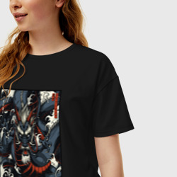 Женская футболка хлопок Oversize Dragon poster - фото 2