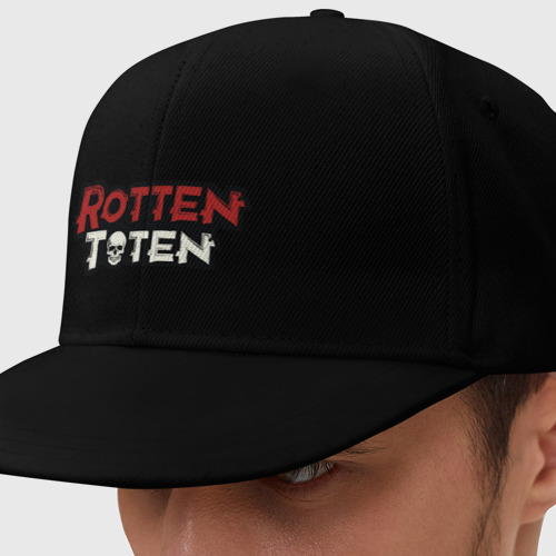 Кепка снепбек с прямым козырьком Rotten Toten, цвет черный