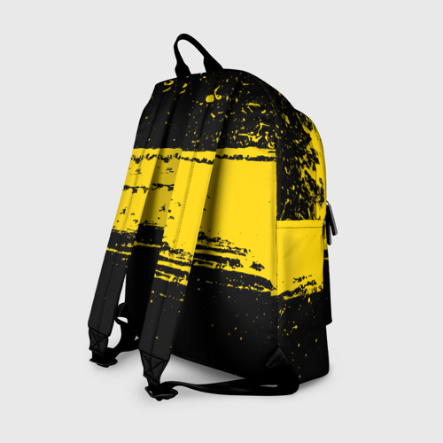 Рюкзак 3D с принтом Желтое граффити, вид сзади #1