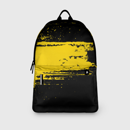 Рюкзак 3D с принтом Желтое граффити, вид сбоку #3