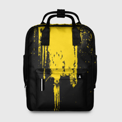 Разлитая желтая краска – Женский рюкзак 3D с принтом купить