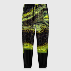 Мужские брюки 3D Золотисто-зелёный песок