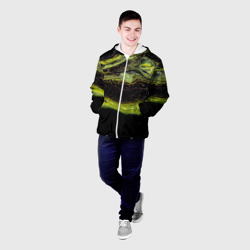 Мужская куртка 3D Золотисто-зелёный песок - фото 2