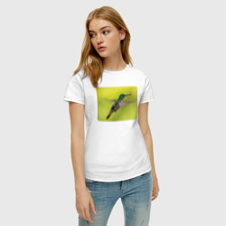 Женская футболка хлопок Милая колибри - фото 2