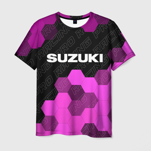 Мужская футболка 3D Suzuki pro racing: символ сверху, цвет 3D печать
