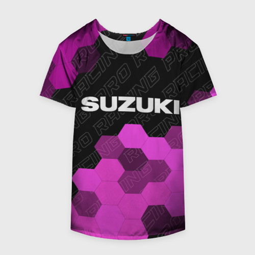 Накидка на куртку 3D Suzuki pro racing: символ сверху, цвет 3D печать - фото 4