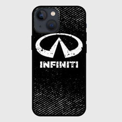 Чехол для iPhone 13 mini Infiniti с потертостями на темном фоне