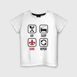 Детская футболка хлопок Eat - sleep - Saints Row - repeat