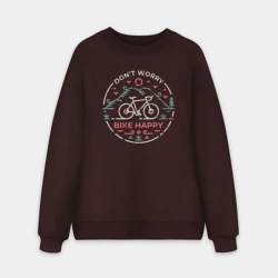 Мужской свитшот oversize без начеса хлопок Dont worry bike happy