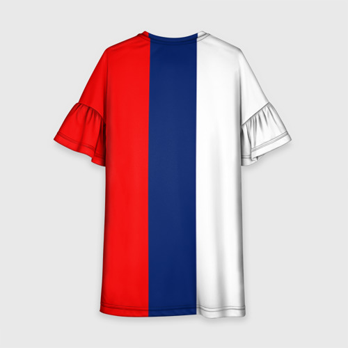 Детское платье 3D Russia national team: white blue red, цвет 3D печать - фото 2