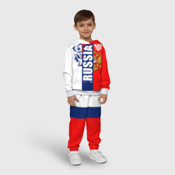 Детский костюм с толстовкой 3D Russia national team: white blue red - фото 2