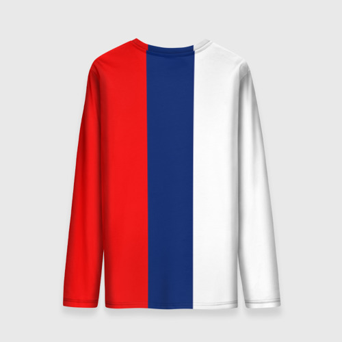 Мужской лонгслив 3D Russia national team: white blue red, цвет 3D печать - фото 2