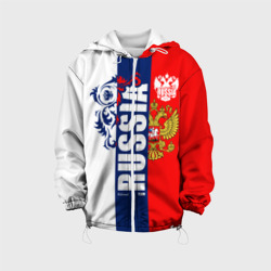 Детская куртка 3D Russia national team: white blue red