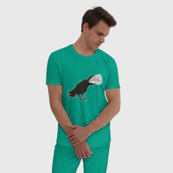 Мужская пижама хлопок Кричащая ворона - фото 2