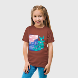Детская футболка хлопок Рассветный кактус - фото 2