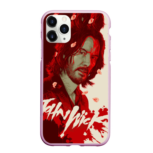 Чехол для iPhone 11 Pro Max матовый John wick osaka, цвет розовый