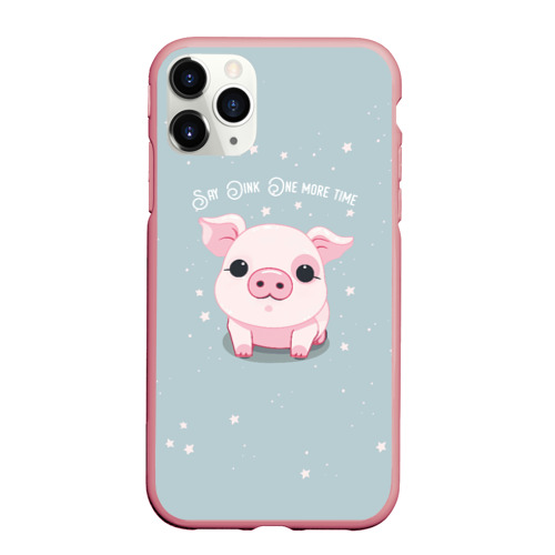 Чехол для iPhone 11 Pro Max матовый Пухля - Say Oink one more time, цвет баблгам