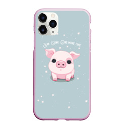 Чехол для iPhone 11 Pro Max матовый Пухля - Say Oink one more time