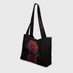 Пляжная сумка 3D Готические розы в космосе - фото 2