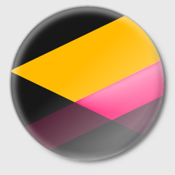 Значок Желто-розовый дизайн на черном фоне