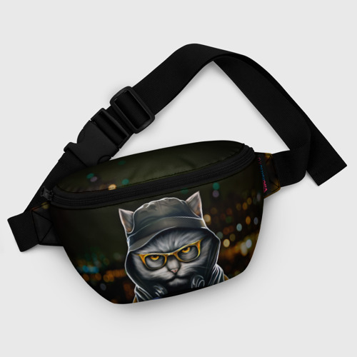 Поясная сумка 3D Rich grey Cat - фото 6