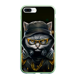 Чехол для iPhone 7Plus/8 Plus матовый Rich grey Cat