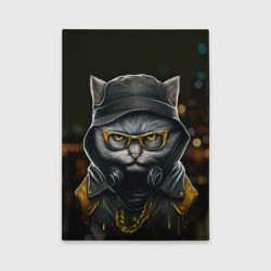 Обложка для автодокументов Rich grey Cat