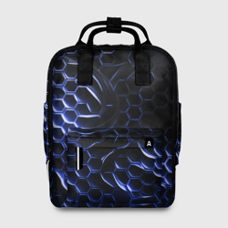 Синие объемные плиты – Женский рюкзак 3D с принтом купить