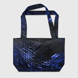 Синие объемные плиты – Пляжная сумка 3D с принтом купить