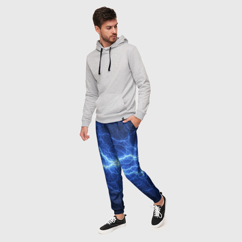 Мужские брюки 3D Разряд электричества, цвет 3D печать - фото 3