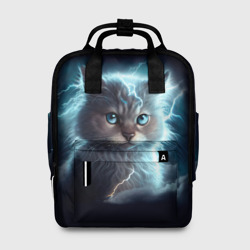 Женский рюкзак 3D Котик с молниями