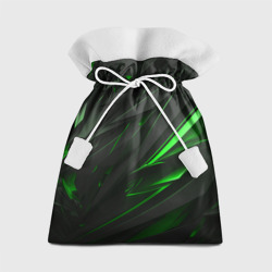 Черные объекты в зеленым свечением – Подарочный 3D мешок с принтом купить со скидкой в -13%