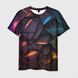 Яркие неоновые объекты – Мужская футболка 3D с принтом купить со скидкой в -26%