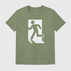 Мужская футболка хлопок Аварийный выход