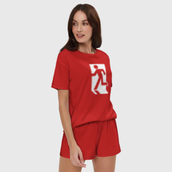 Женская пижама с шортиками хлопок Аварийный выход - фото 2