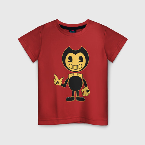 Детская футболка хлопок с принтом Бенди щёлкает пальцами, вид спереди #2