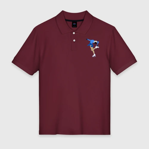 Мужское поло хлопок Фигуристка на льду