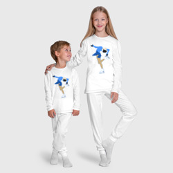 Пижама с принтом Фигуристка на льду для мужчины, вид на модели спереди №5. Цвет основы: белый