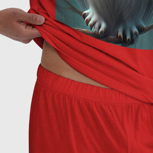 Мужская пижама хлопок Изумрудная Совушка, цвет красный - фото 6