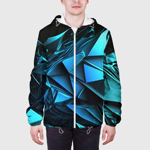 Мужская куртка 3D Объемные абстрактные элементы, цвет 3D печать - фото 4