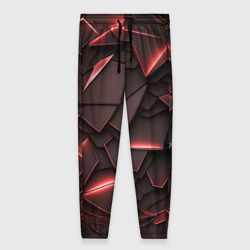 Женские брюки 3D Красные элементы с неоновым свечением