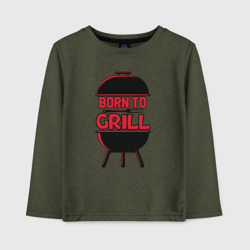 Детский лонгслив хлопок Born to grill