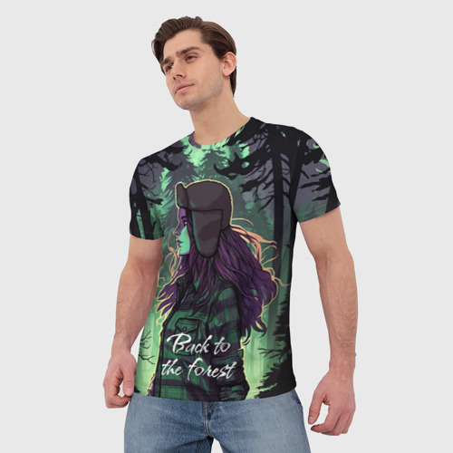 Мужская футболка 3D с принтом Венди - Back to the forest, фото на моделе #1