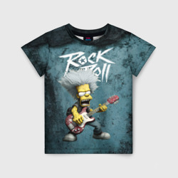 Детская футболка 3D Rock n roll style Simpsons