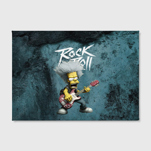 Холст прямоугольный Rock n roll style Simpsons, цвет 3D печать - фото 2