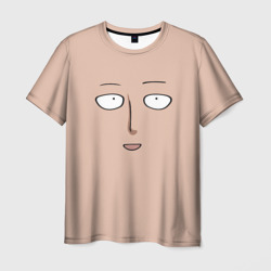Мужская футболка 3D Лицо Сайтамы - Ванпанчмен