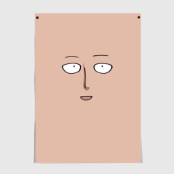 Постер Лицо Сайтамы - Ванпанчмен