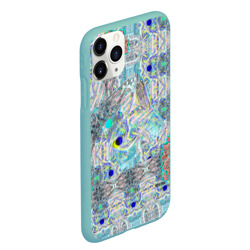 Чехол для iPhone 11 Pro Max матовый Абстракция фиона - фото 2